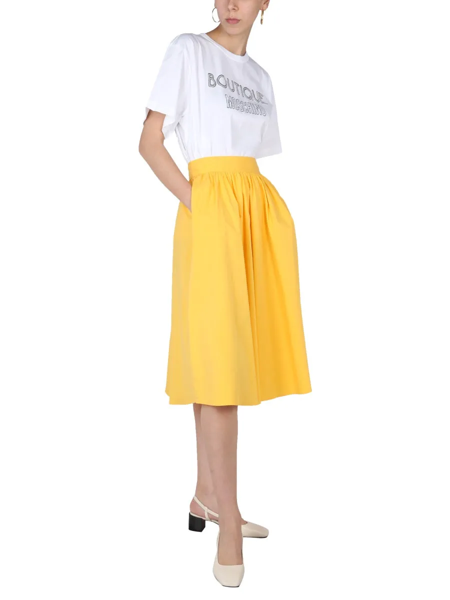Boutique Moschino Logo Printed Crewneck T-Shirt