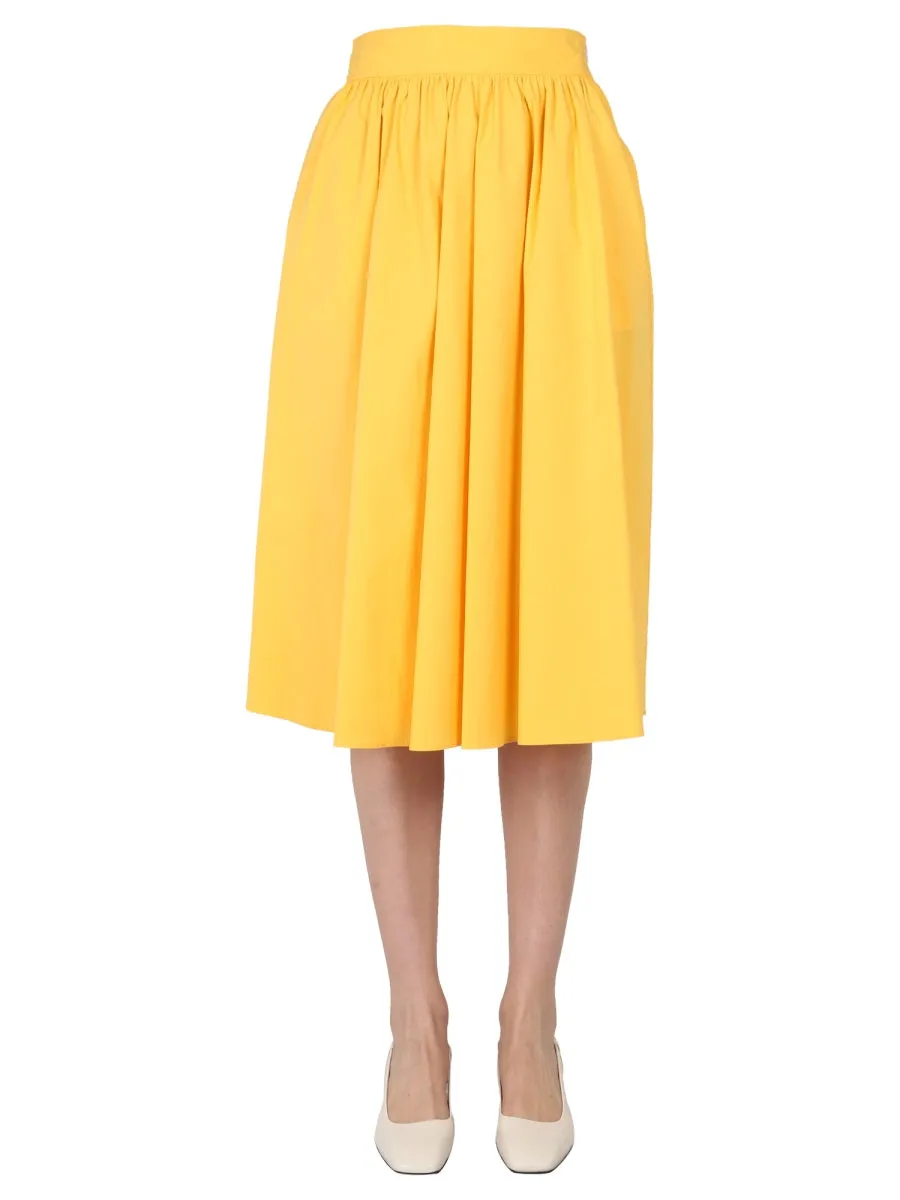Boutique Moschino Pleated Midi Skirt