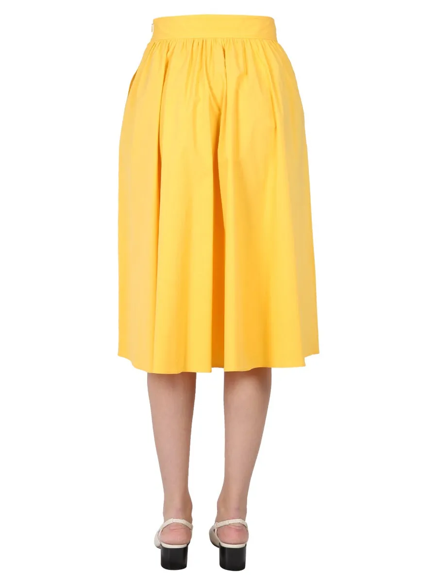 Boutique Moschino Pleated Midi Skirt