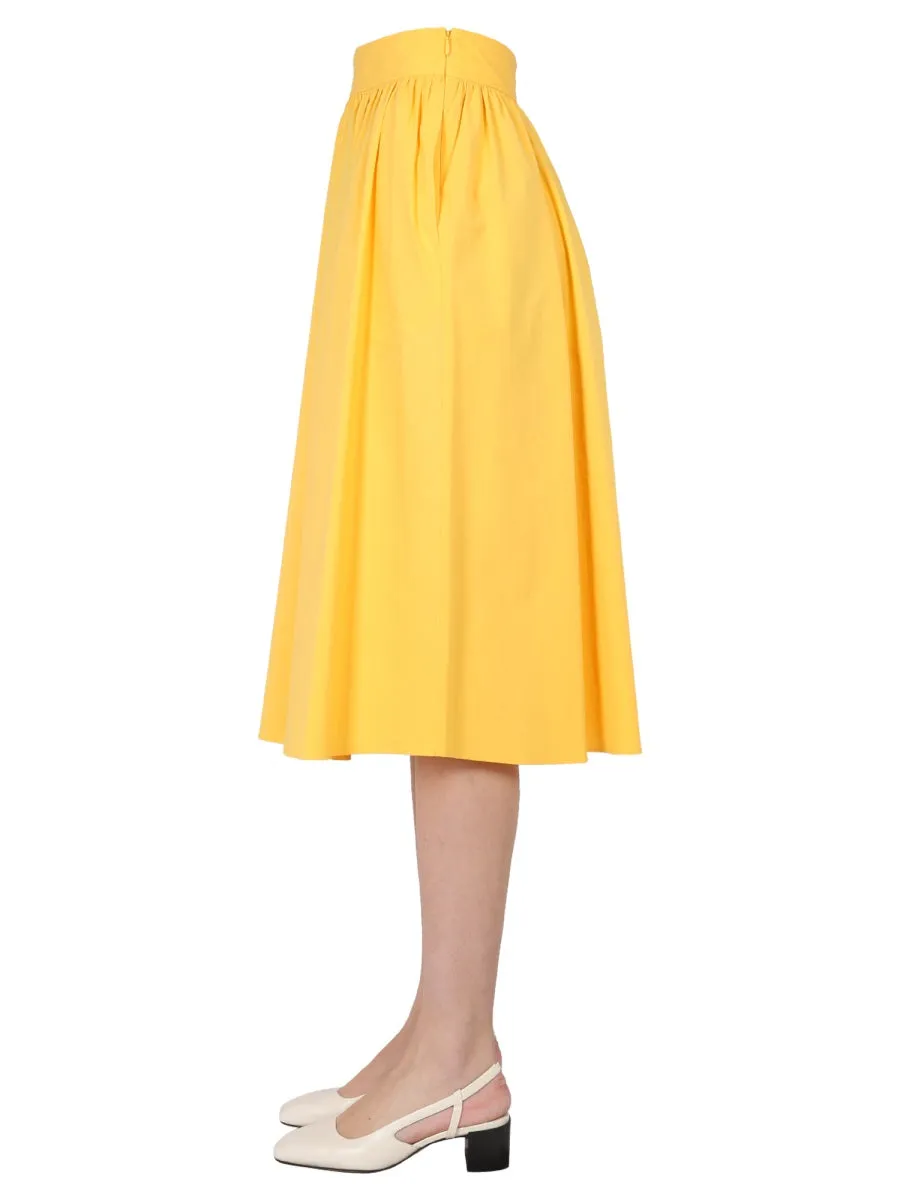 Boutique Moschino Pleated Midi Skirt
