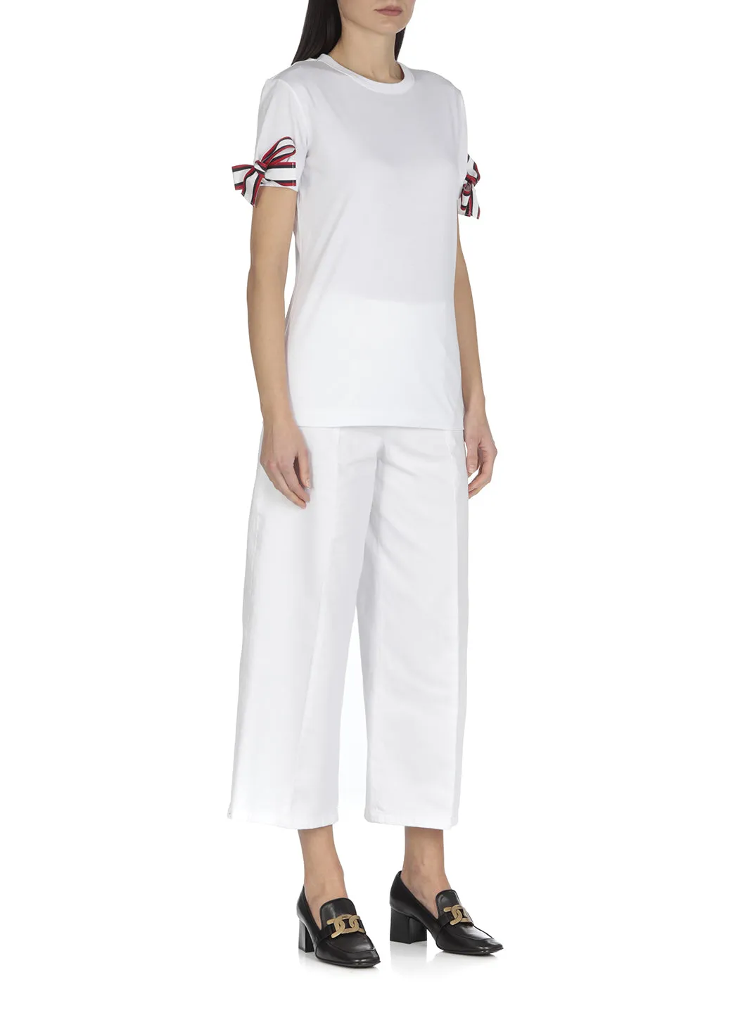 Boutique Moschino Tri-Strip Crewneck T-Shirt