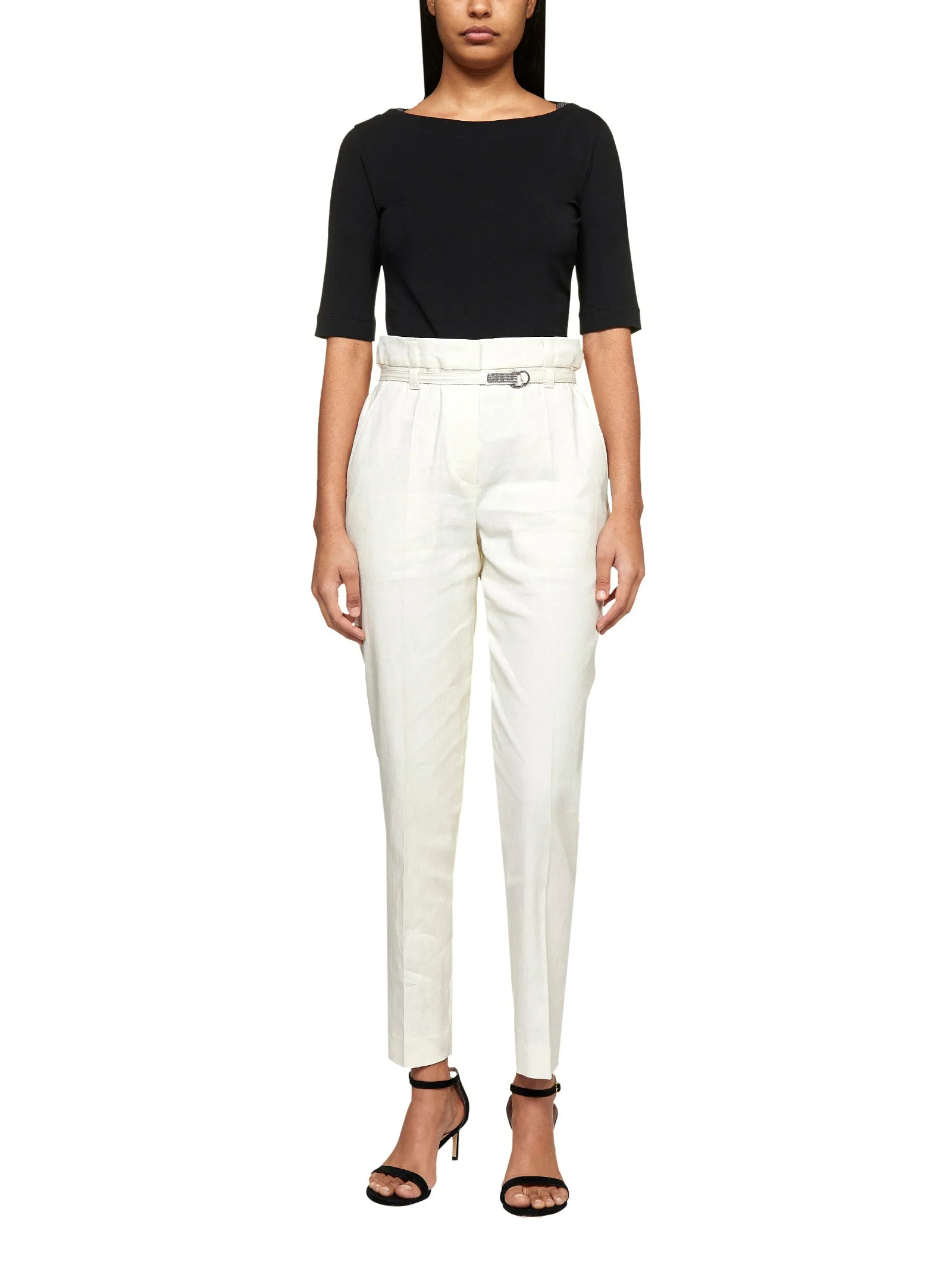 Brunello Cucinelli Boat Neck Quarter Sleeve T-Shirt