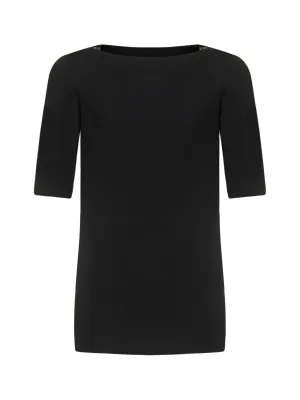 Brunello Cucinelli Boat Neck Quarter Sleeve T-Shirt
