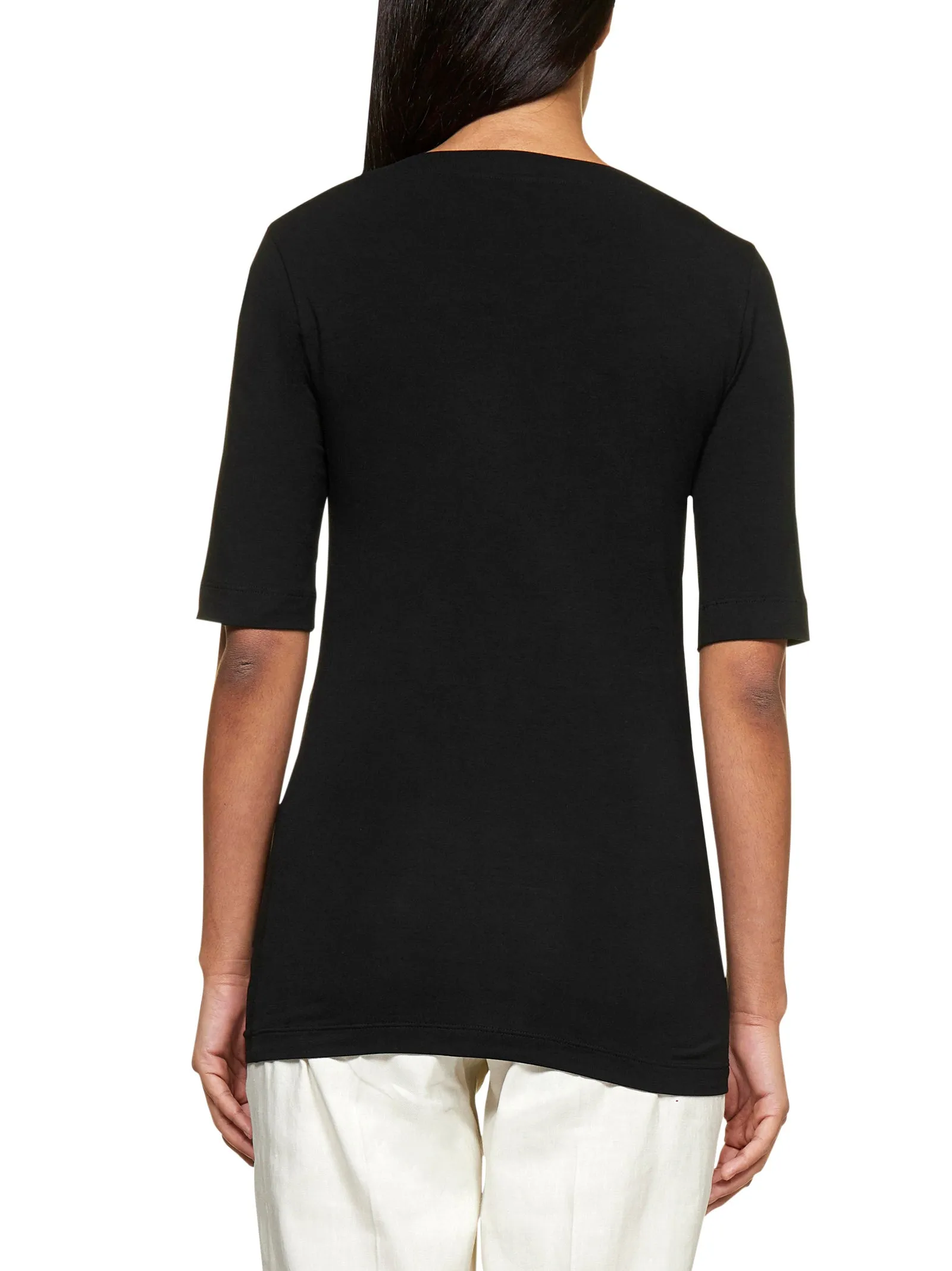 Brunello Cucinelli Boat Neck Quarter Sleeve T-Shirt