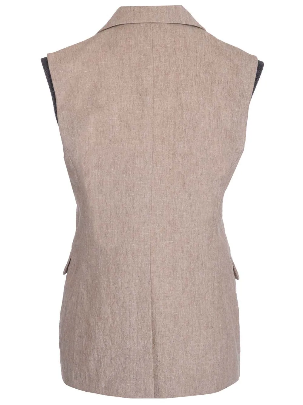 Brunello Cucinelli Double-Breasted Sleeveless Jacket