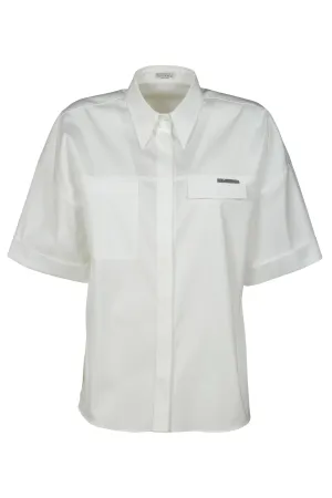Brunello Cucinelli Logo Detailed Short-Sleeved Shirt