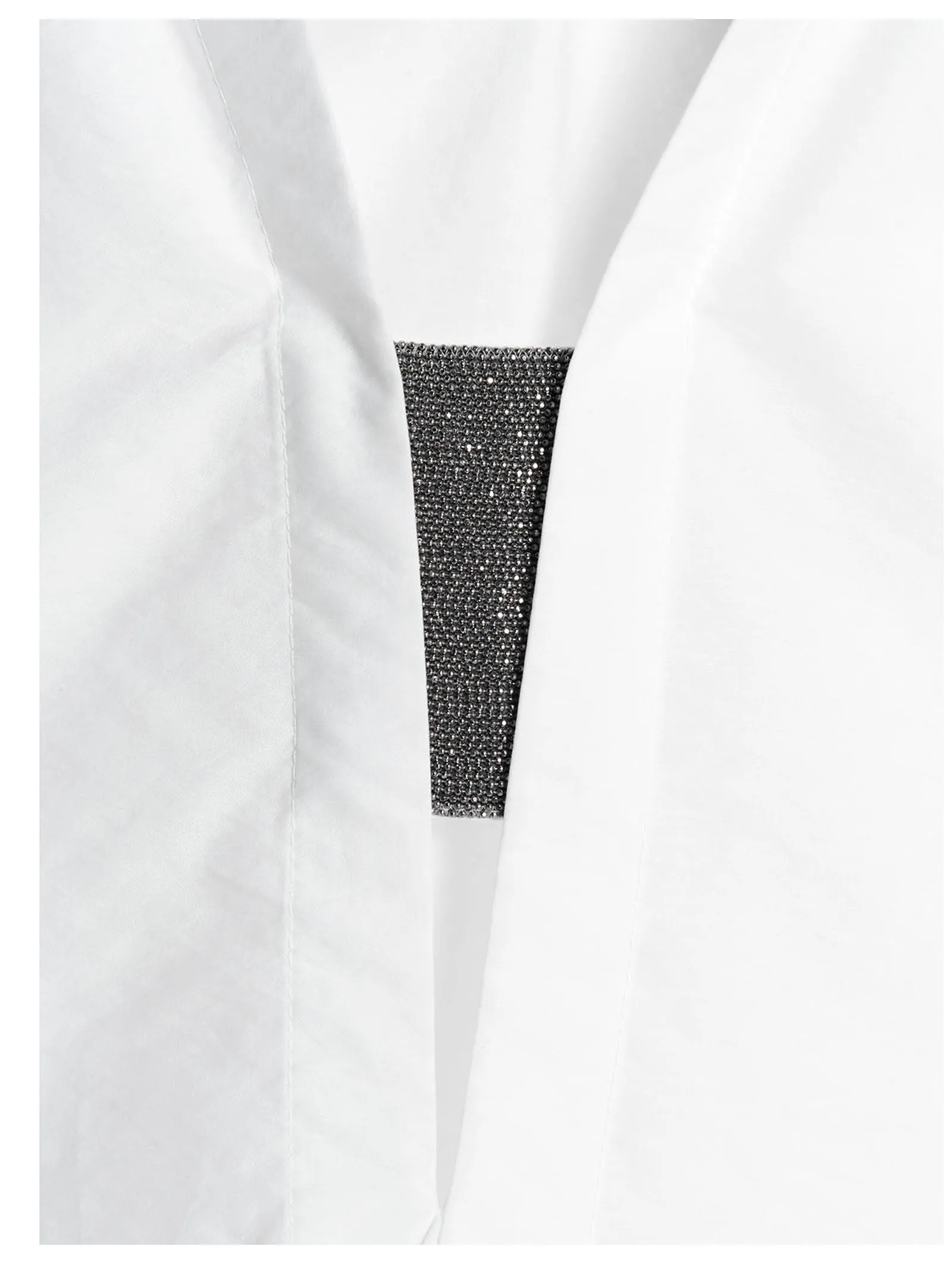 Brunello Cucinelli Poplin V-Neck Top