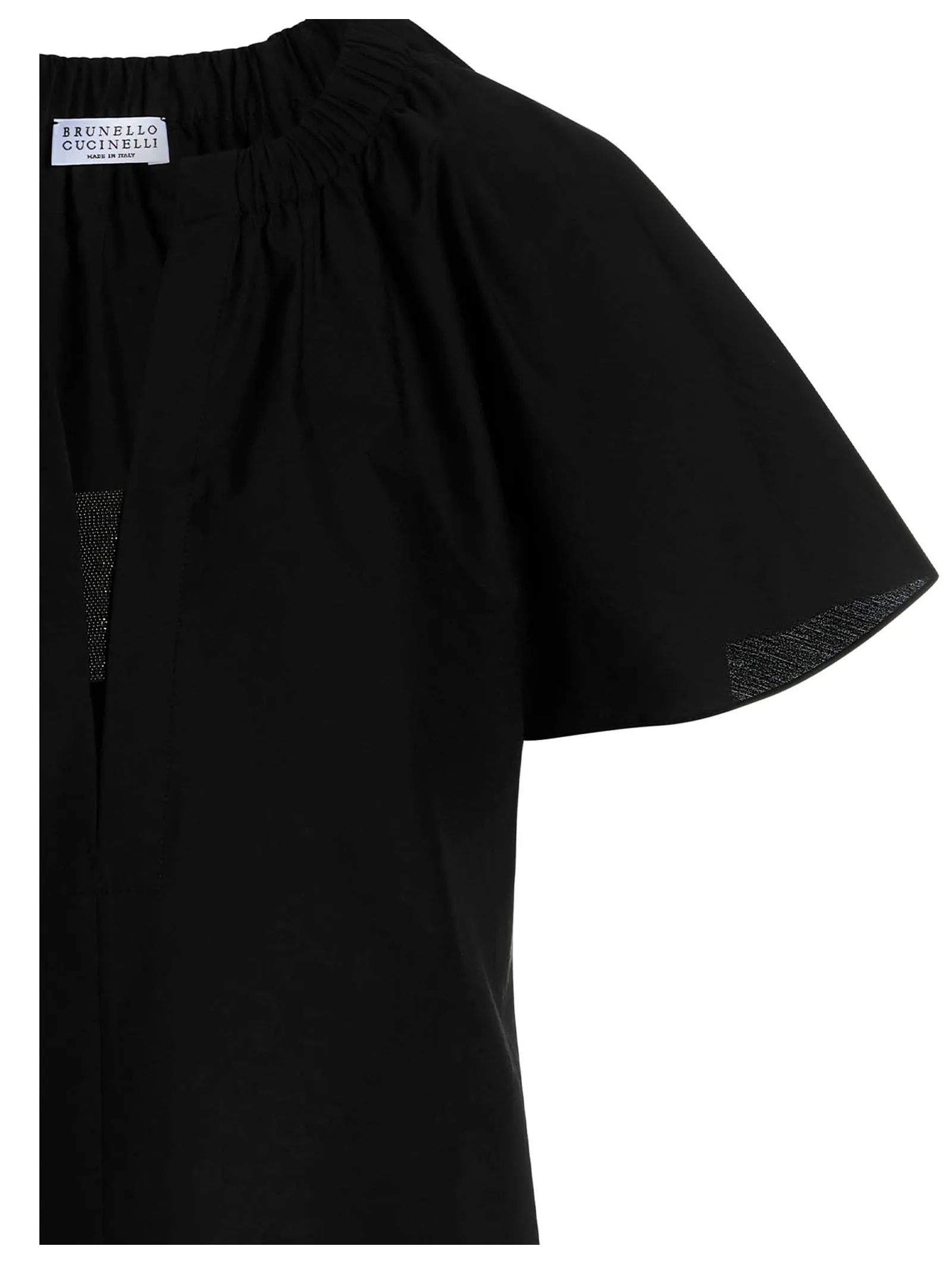 Brunello Cucinelli Poplin V-Neck Top
