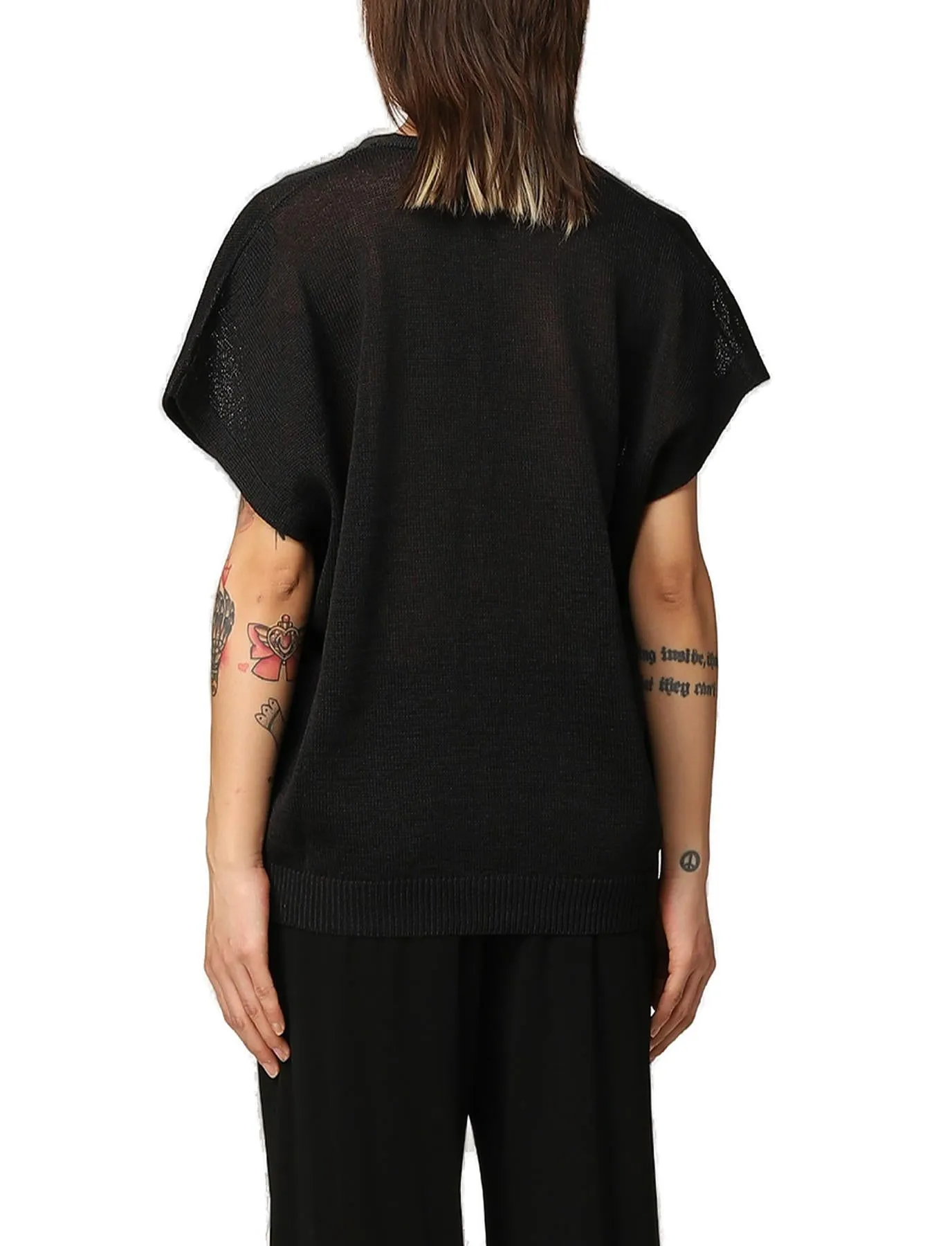 Brunello Cucinelli V-Neck Knitted T-Shirt