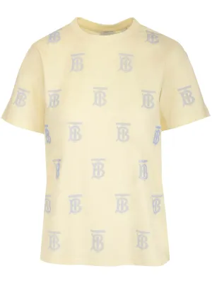 Burberry All Over Logo Crewneck T-Shirt