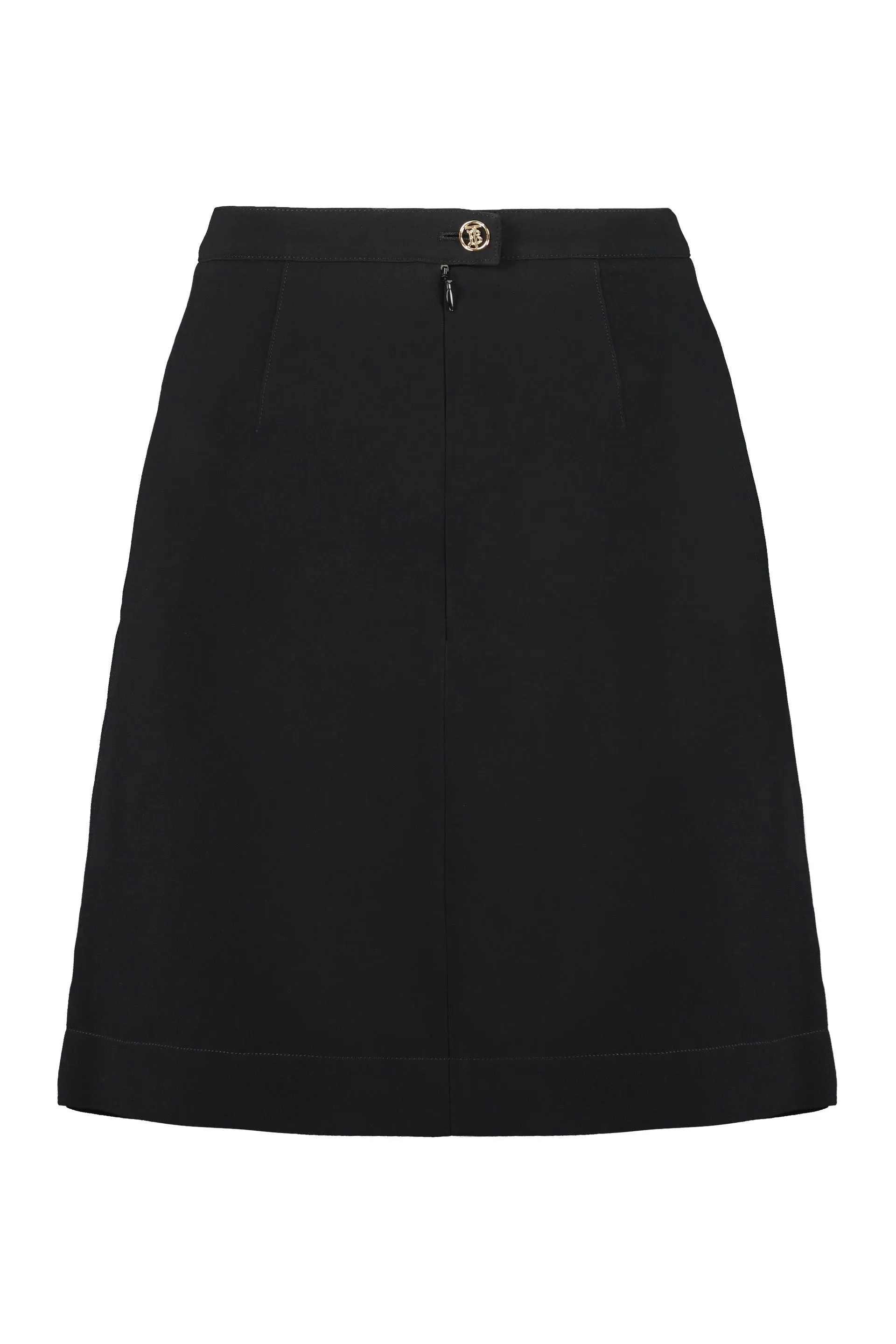 Burberry Button Detailed Front-Slit Mini Skirt