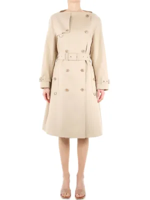 Burberry Double Breasted Belted Waist Coat
