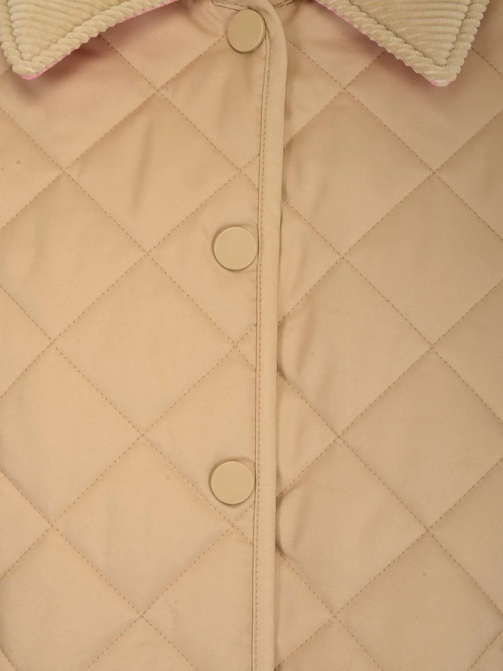 Burberry Logo Embroidered Quilted Jacket
