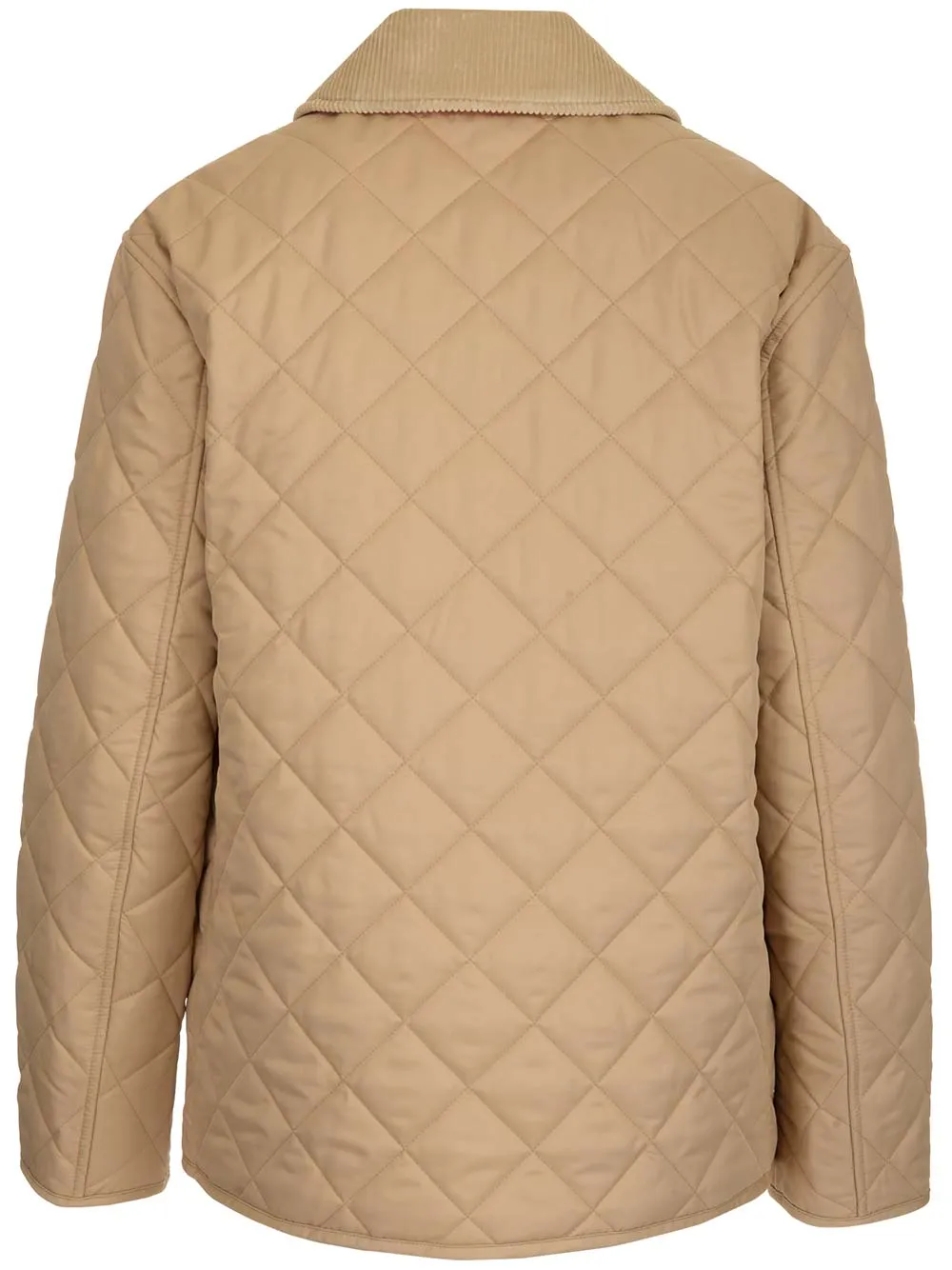 Burberry Logo Embroidered Quilted Jacket