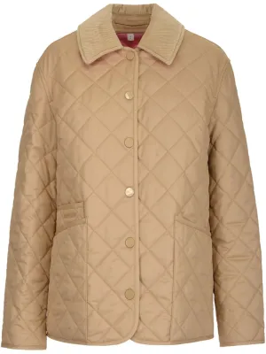 Burberry Logo Embroidered Quilted Jacket