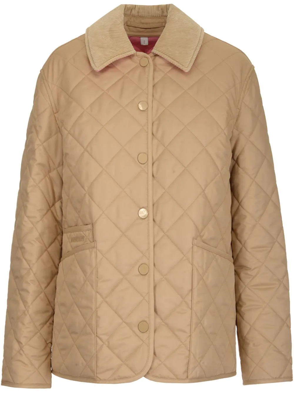 Burberry Logo Embroidered Quilted Jacket