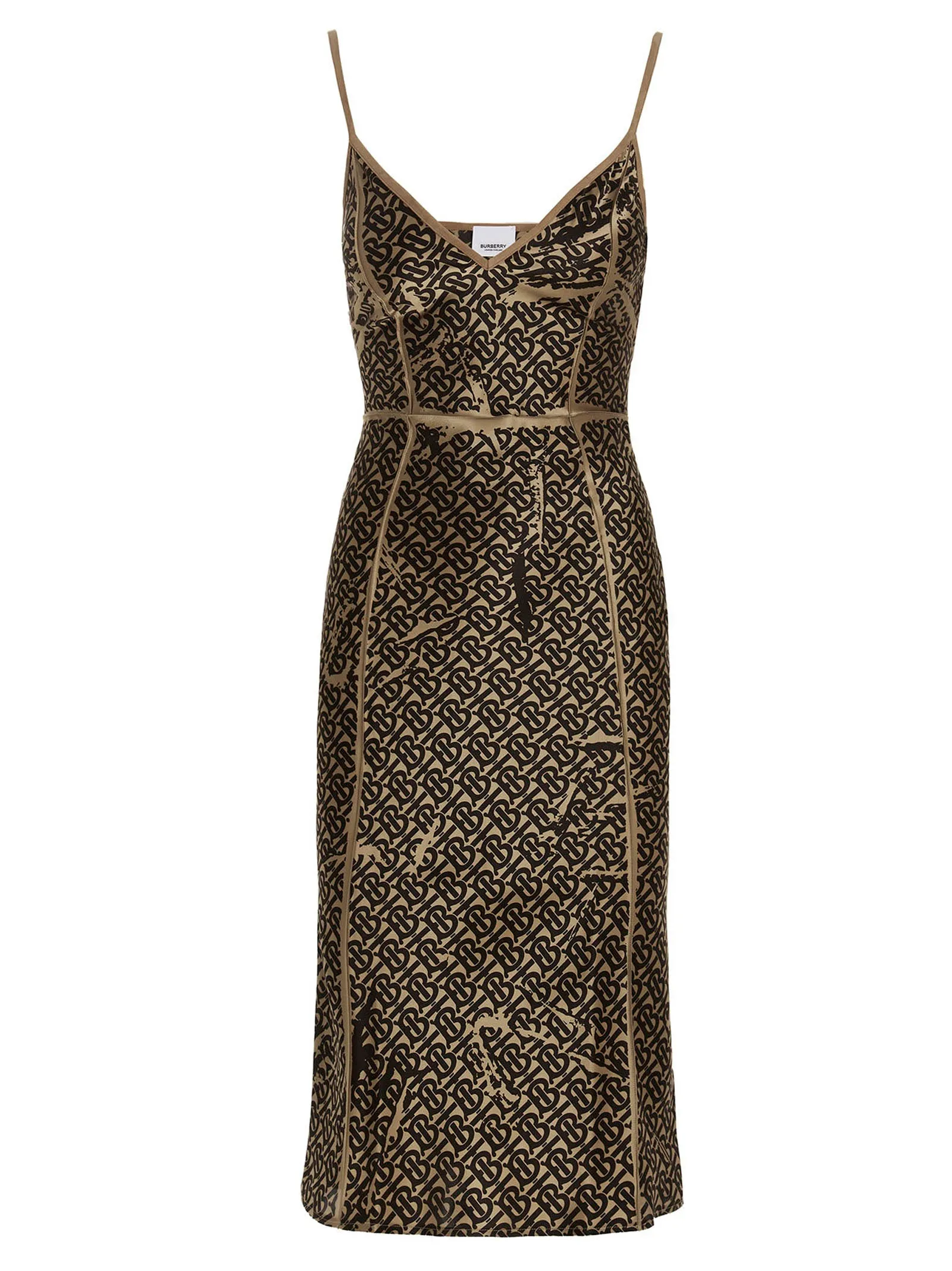 Burberry Monogram Printed Slip Midi Dress