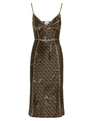 Burberry Monogram Printed Slip Midi Dress