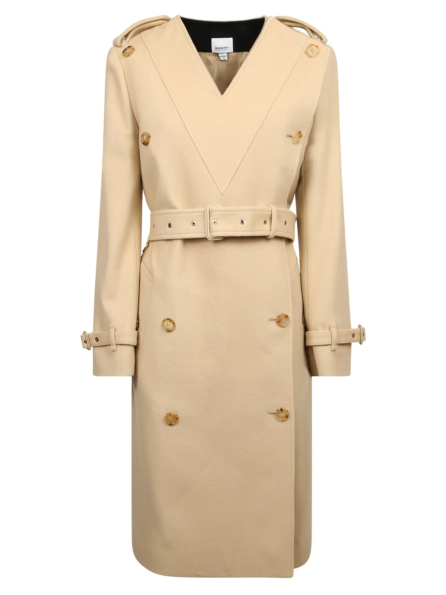 Burberry V-Neck Double-Breasted Trench Coat