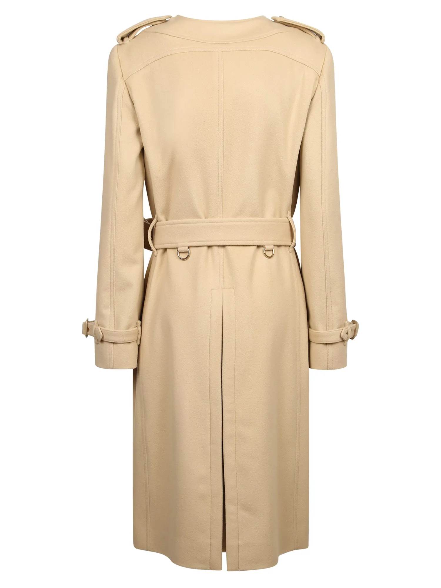 Burberry V-Neck Double-Breasted Trench Coat