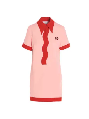 Casablanca Logo Patch Polo Dress