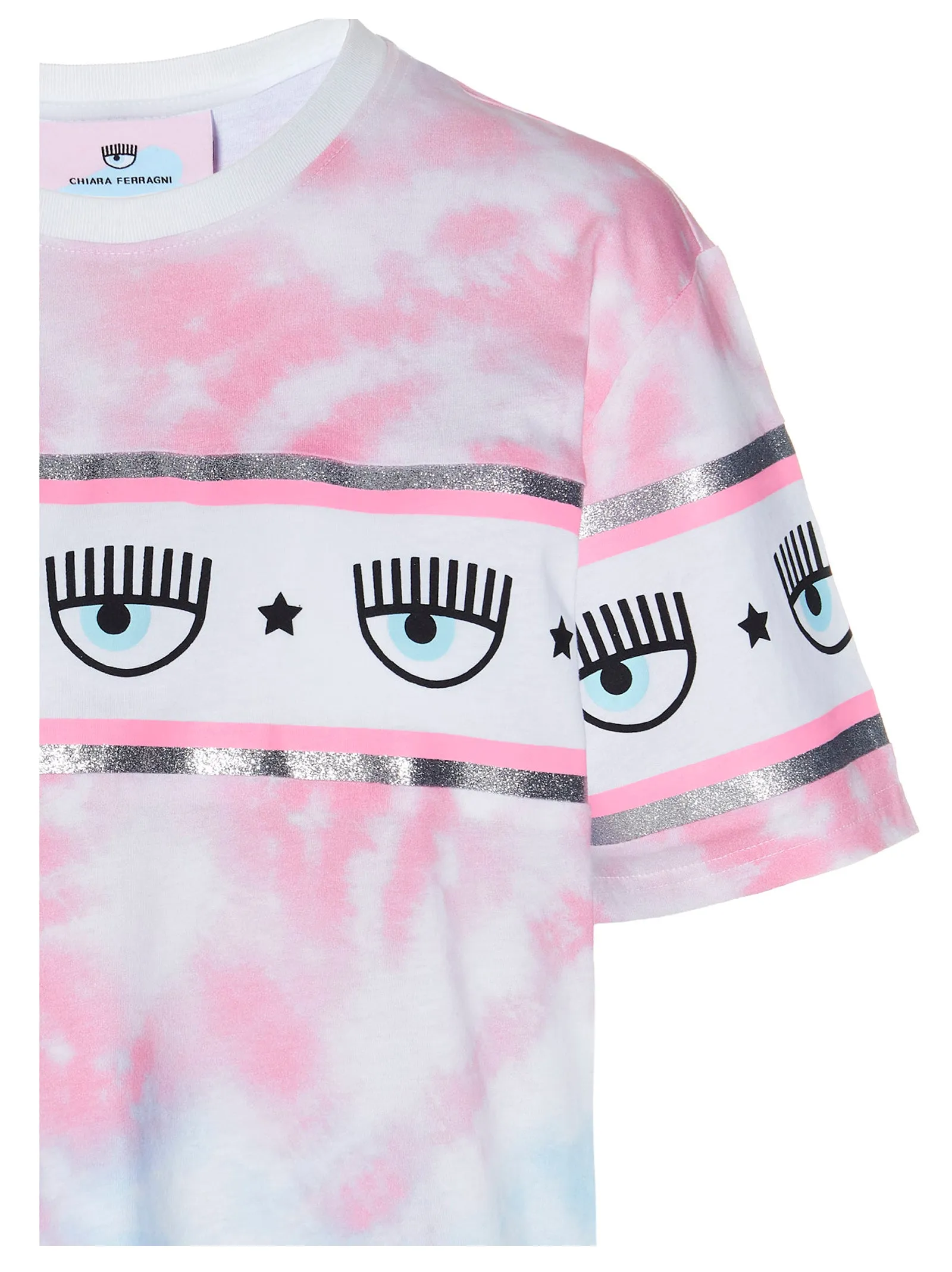 Chiara Ferragni Eye-Motif Tie-Dyed T-Shirt