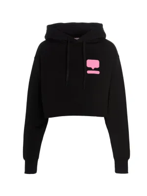 Chiara Ferragni Eyelike Logo Patched Cropped Hoodie
