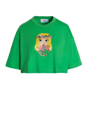 Chiara Ferragni Graphic Printed Crewneck T-Shirt