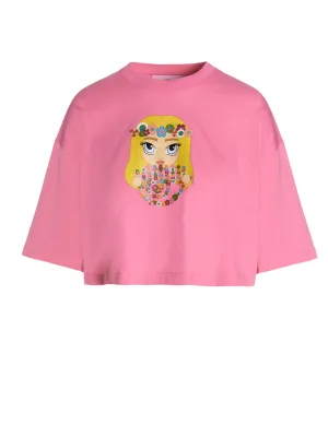Chiara Ferragni Graphic Printed Crewneck T-Shirt