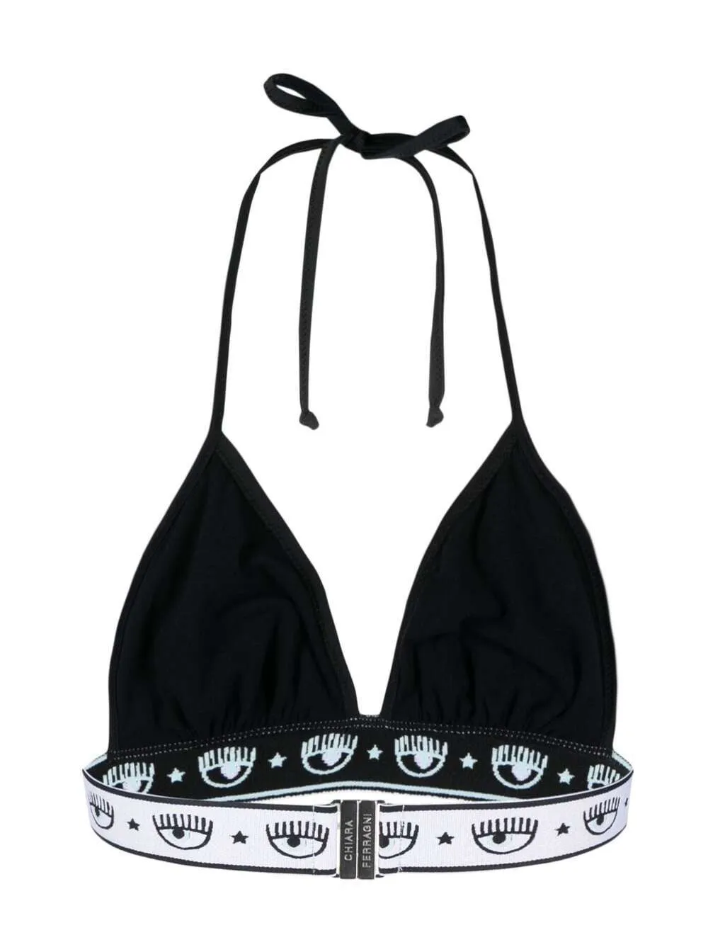 Chiara Ferragni Iconic Logo Mania Tape Bikini Top