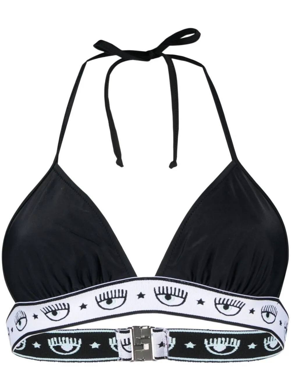 Chiara Ferragni Iconic Logo Mania Tape Bikini Top