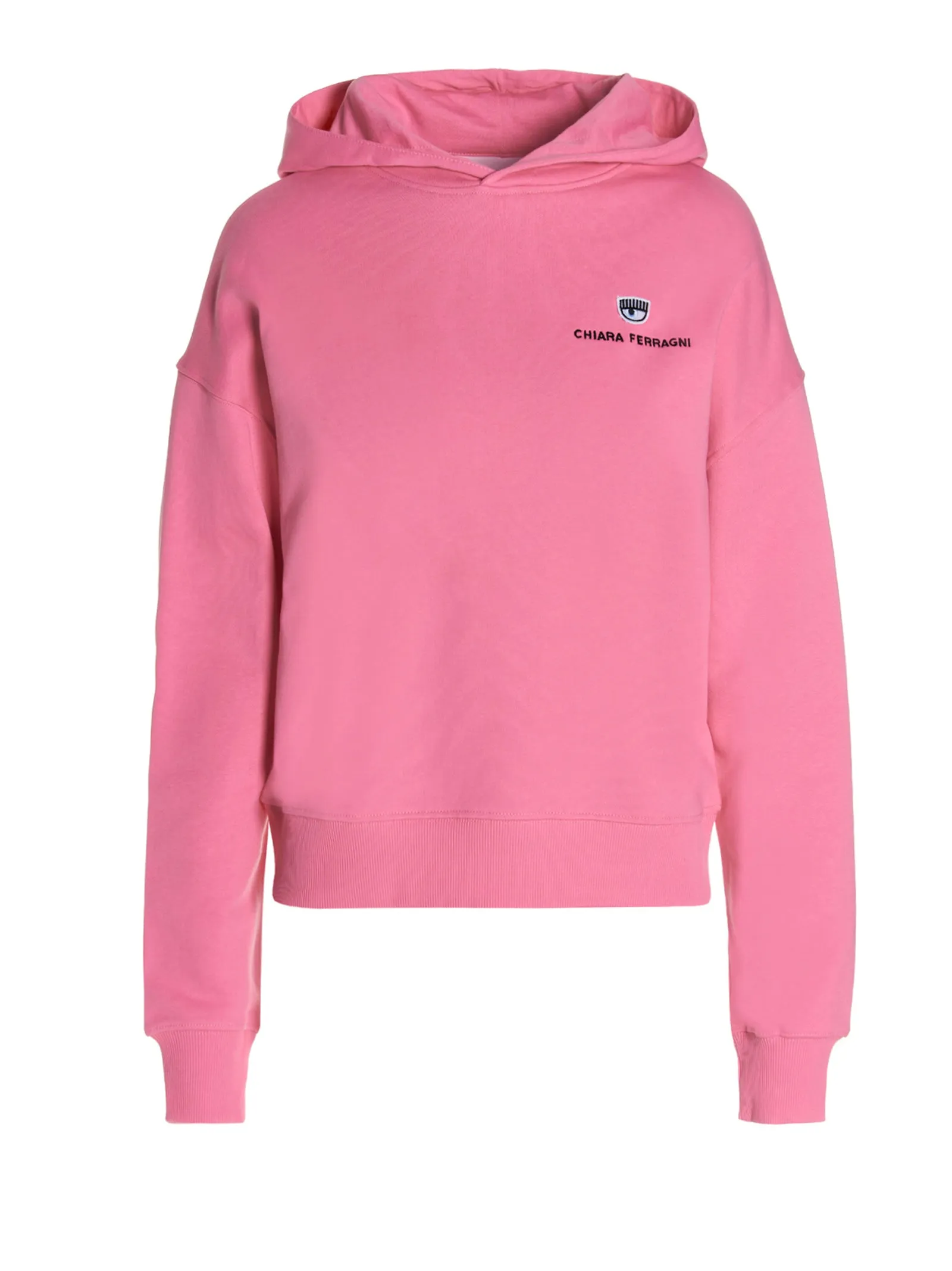 Chiara Ferragni Logo-Embroidered Long-Sleeved Hoodie