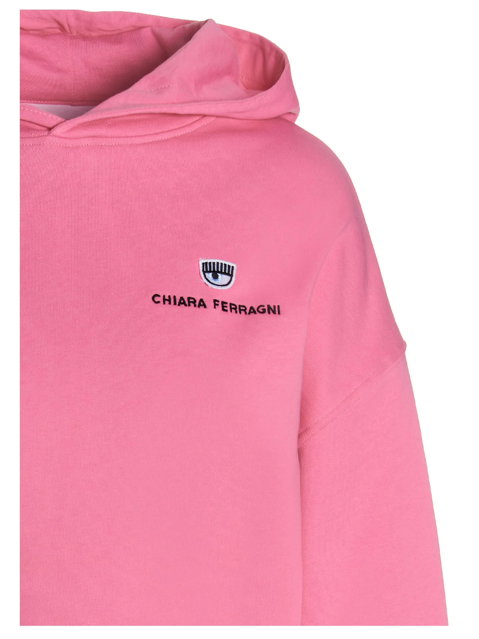 Chiara Ferragni Logo-Embroidered Long-Sleeved Hoodie