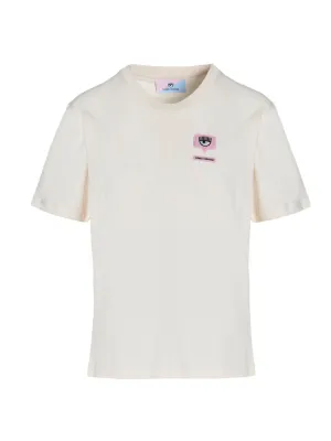 Chiara Ferragni Logo-Patch Crewneck T-Shirt