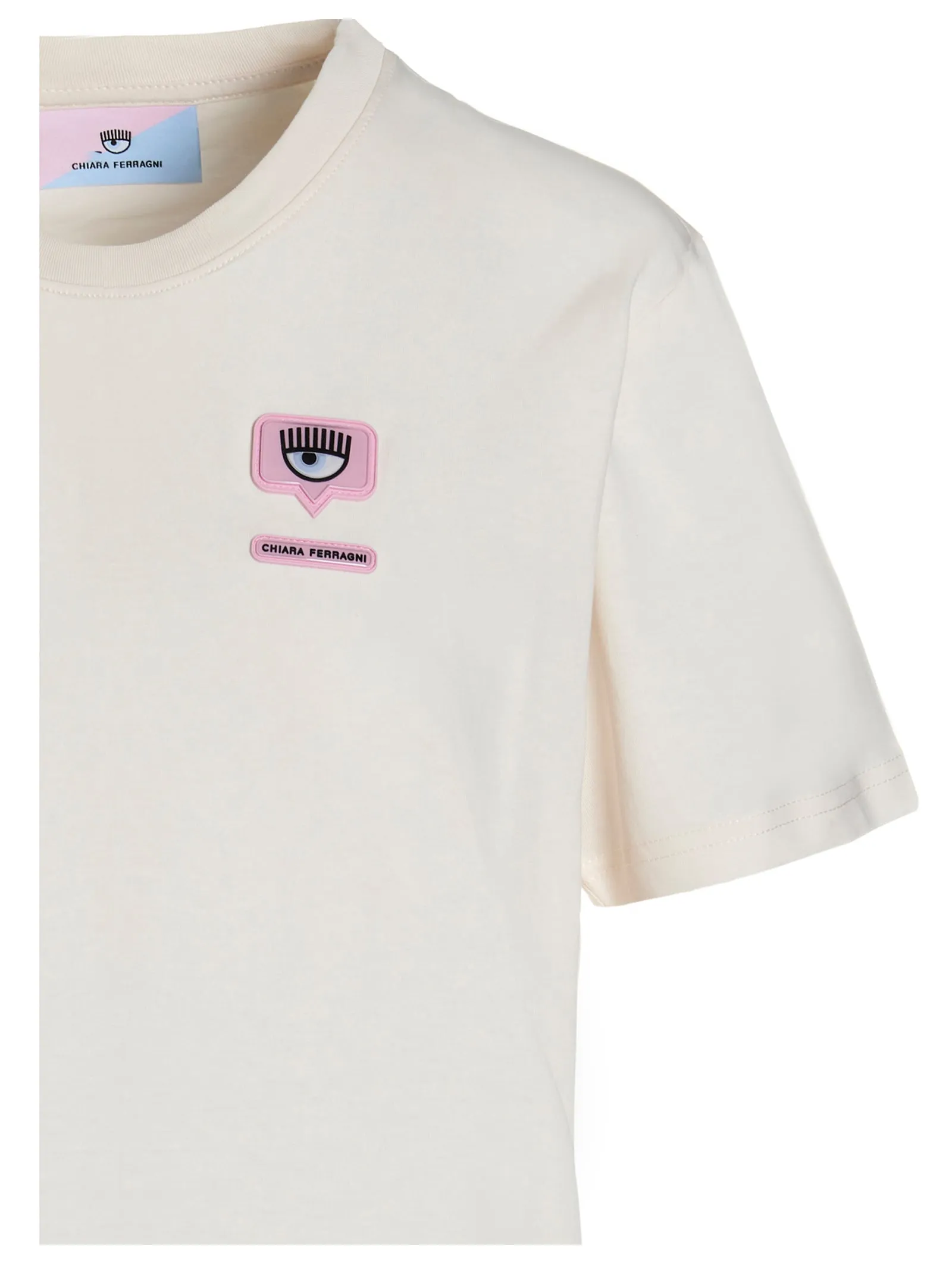 Chiara Ferragni Logo-Patch Crewneck T-Shirt
