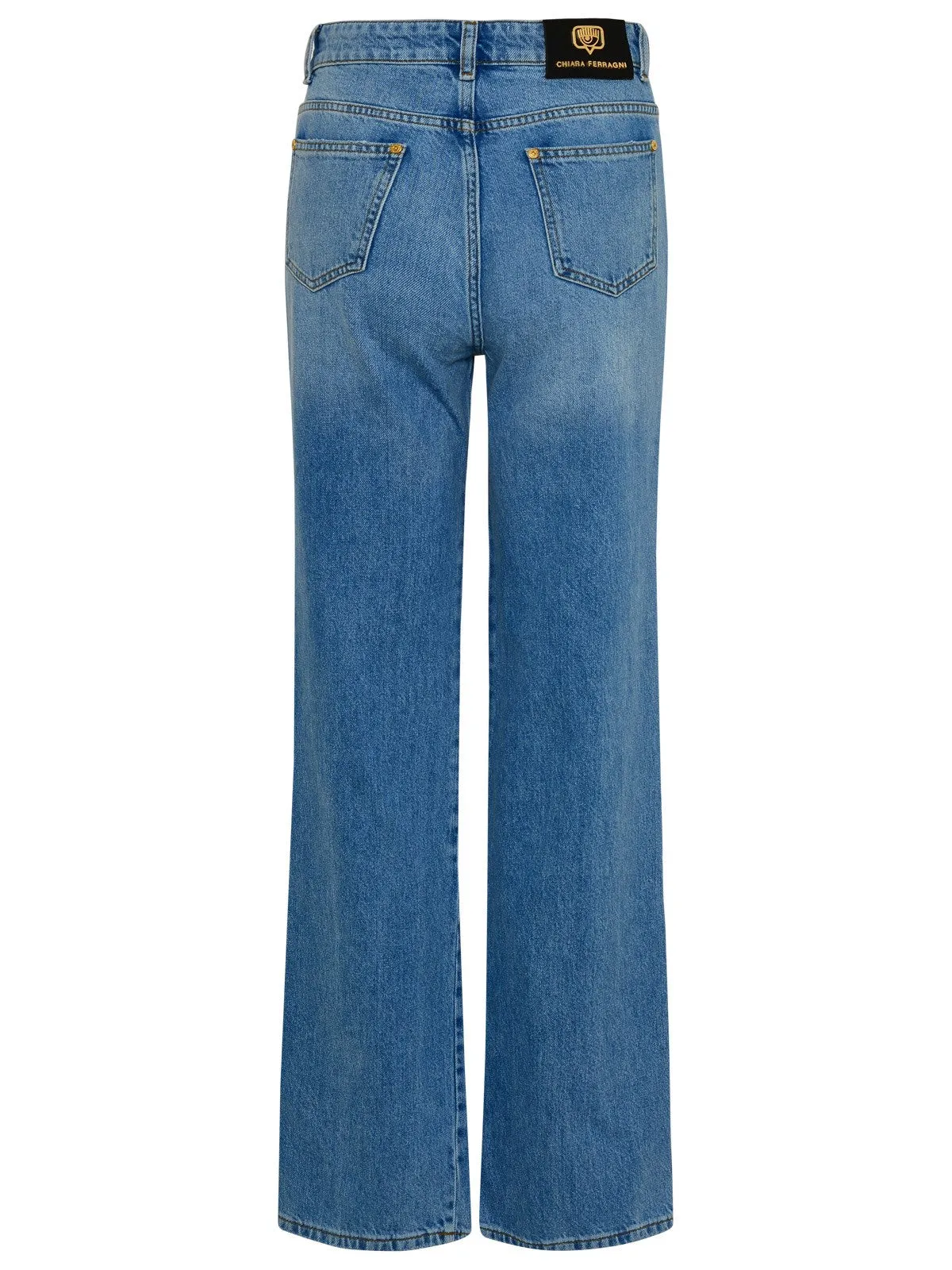 Chiara Ferragni Logo-Patch Distressed Jeans