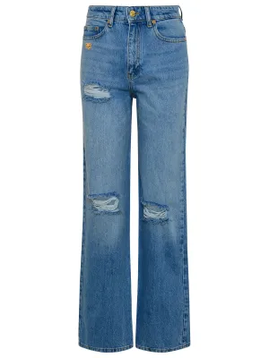 Chiara Ferragni Logo-Patch Distressed Jeans
