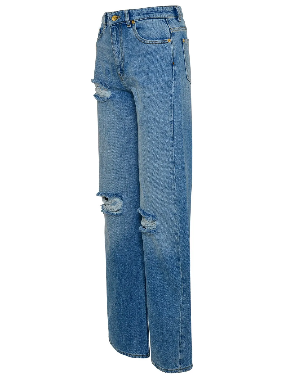 Chiara Ferragni Logo-Patch Distressed Jeans