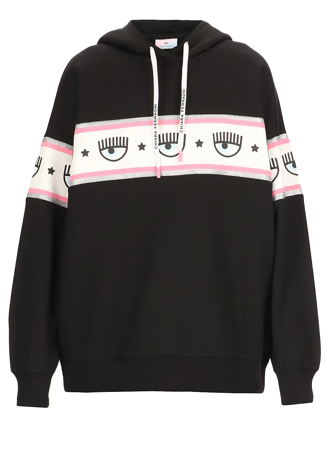 Chiara Ferragni Logo Printed Drawstring Hoodie