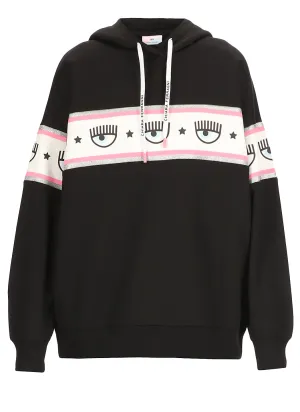 Chiara Ferragni Logo Printed Drawstring Hoodie