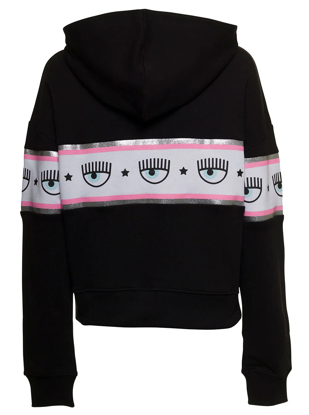 Chiara Ferragni Logo-Taped Long-Sleeved Hoodie