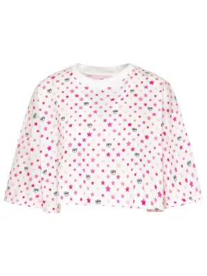 Chiara Ferragni Rainbow Printed Crewneck T-Shirt