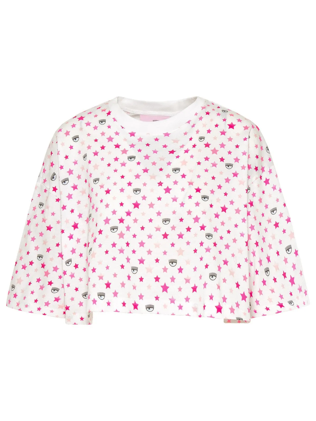 Chiara Ferragni Rainbow Printed Crewneck T-Shirt