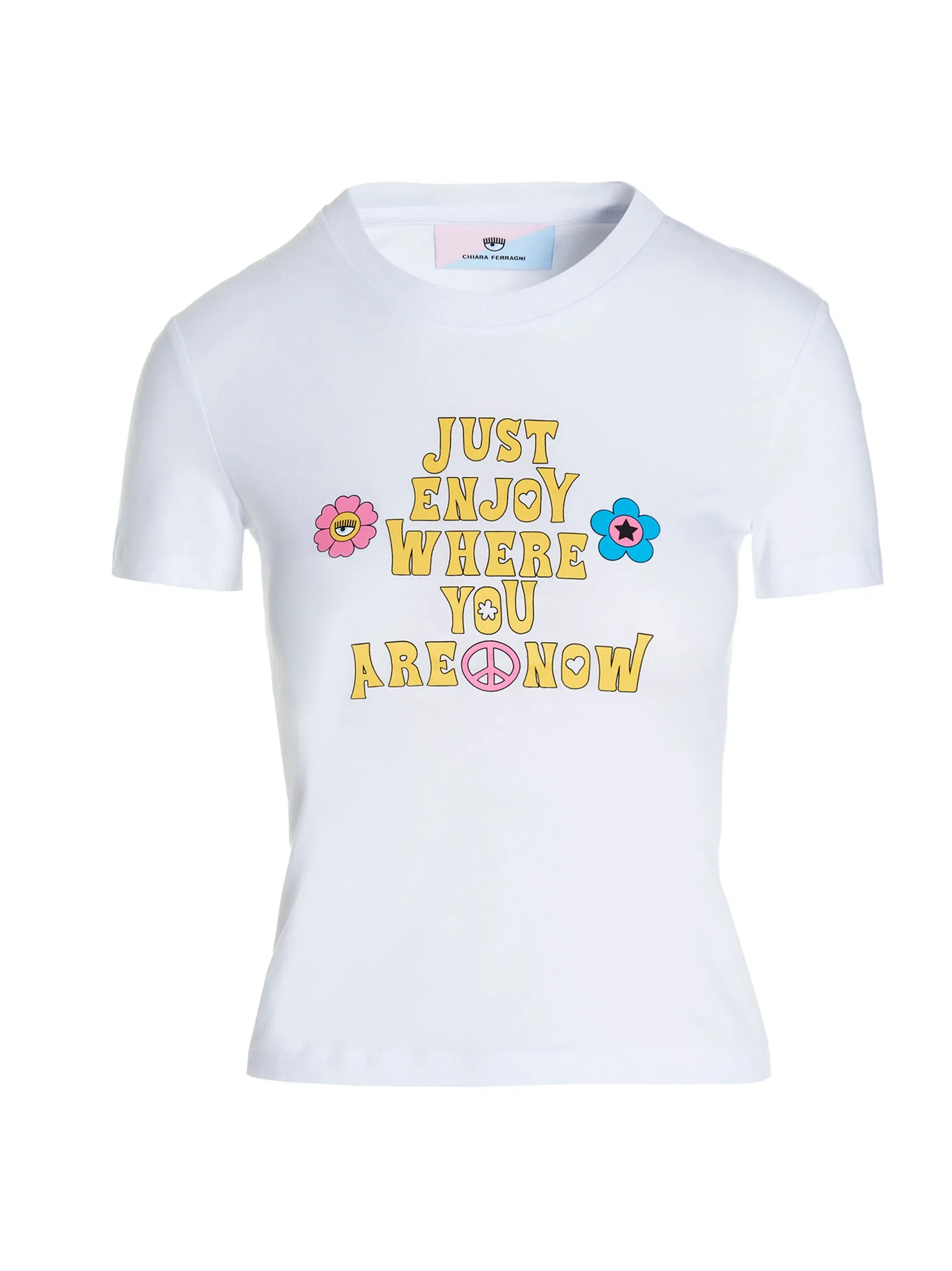Chiara Ferragni Slogan Printed Crewneck T-Shirt