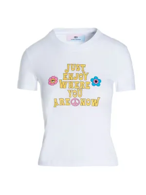 Chiara Ferragni Slogan Printed Crewneck T-Shirt