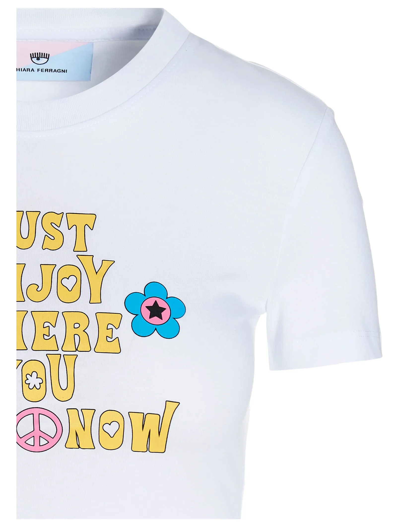 Chiara Ferragni Slogan Printed Crewneck T-Shirt