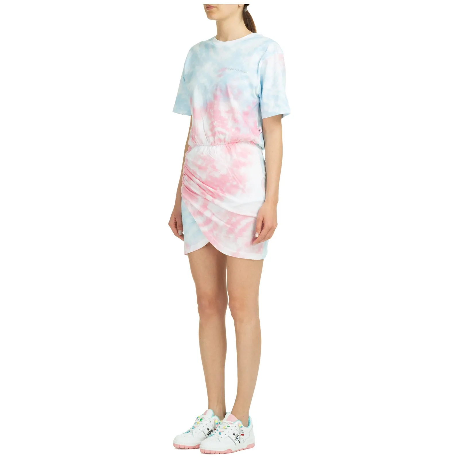 Chiara Ferragni Tie-Dyed Crewneck Dress