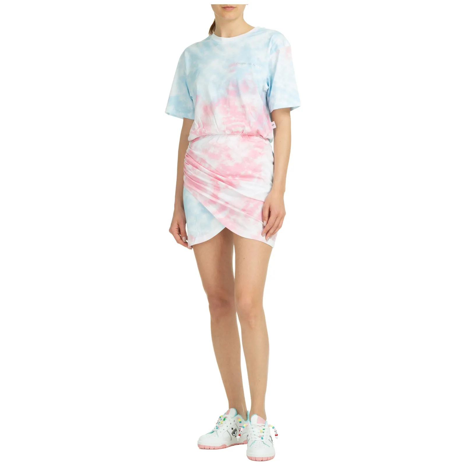 Chiara Ferragni Tie-Dyed Crewneck Dress