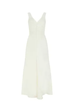 Chlo V-Neck Fringe-Panel Sleeveless Dress