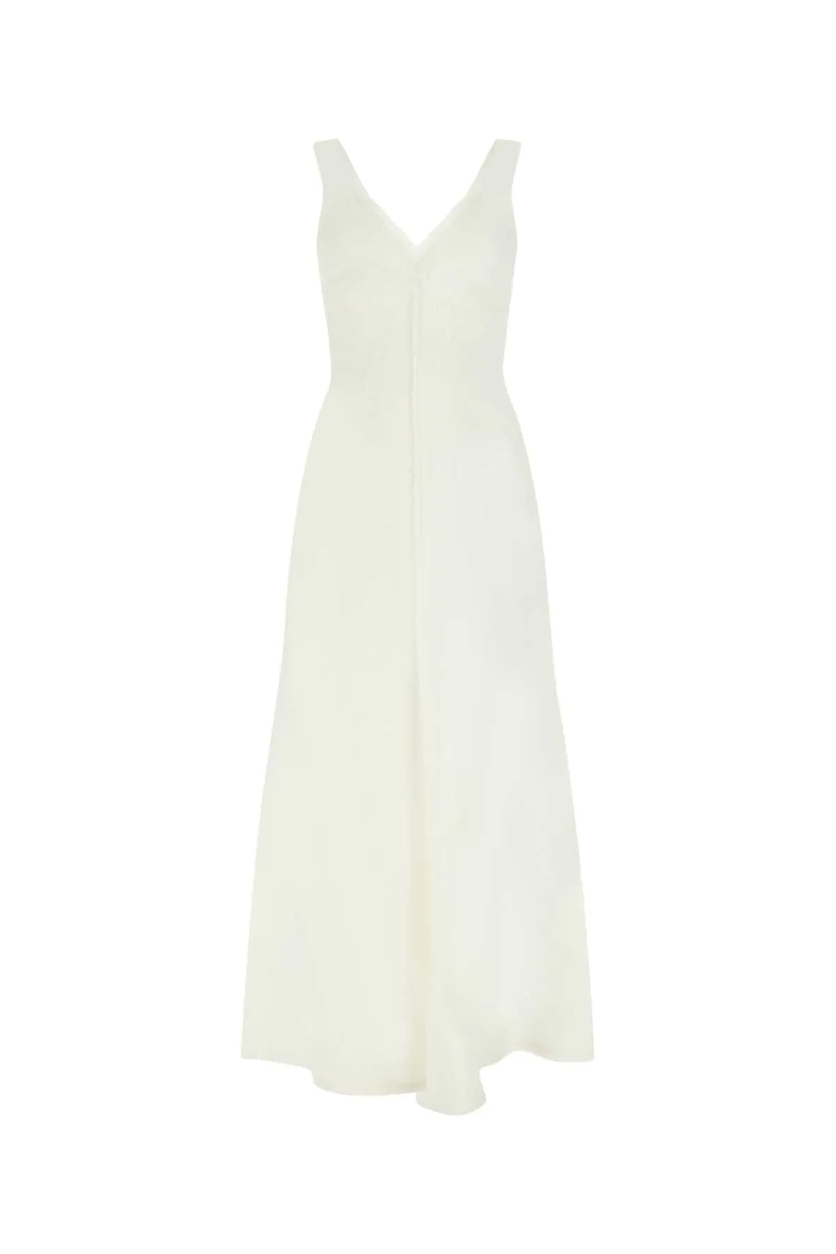 Chlo V-Neck Fringe-Panel Sleeveless Dress